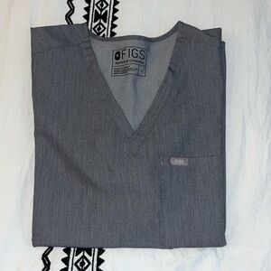 Catarina One-Pocket Scrub Top Graphite